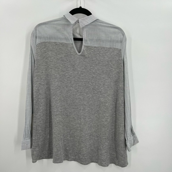 H.I.P. Collard Long Sleeve Stripped Ladies Medium - Picture 2 of 4